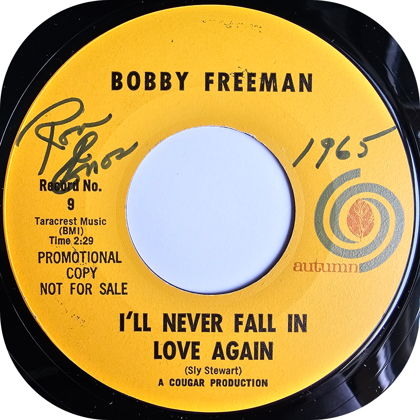 Bobby Freeman - I'll Never Fall In Love Again - Autumn DEMO