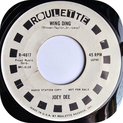 Joey Dee - Cry A Little Sometime - Roulette DEMO