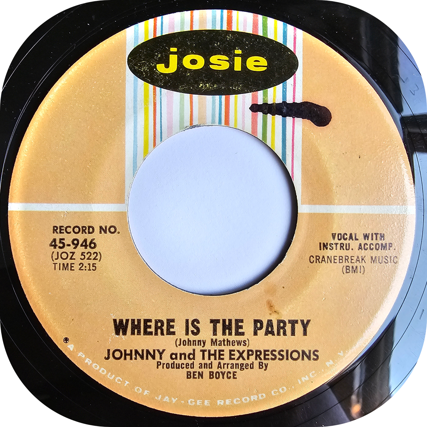 Johnny And The Expression - Where Is The Party - Josie