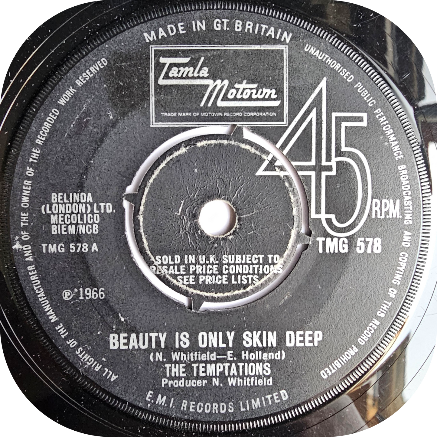 Temptations, The - Beauty Is Only Skin Deep - Tamla Motown