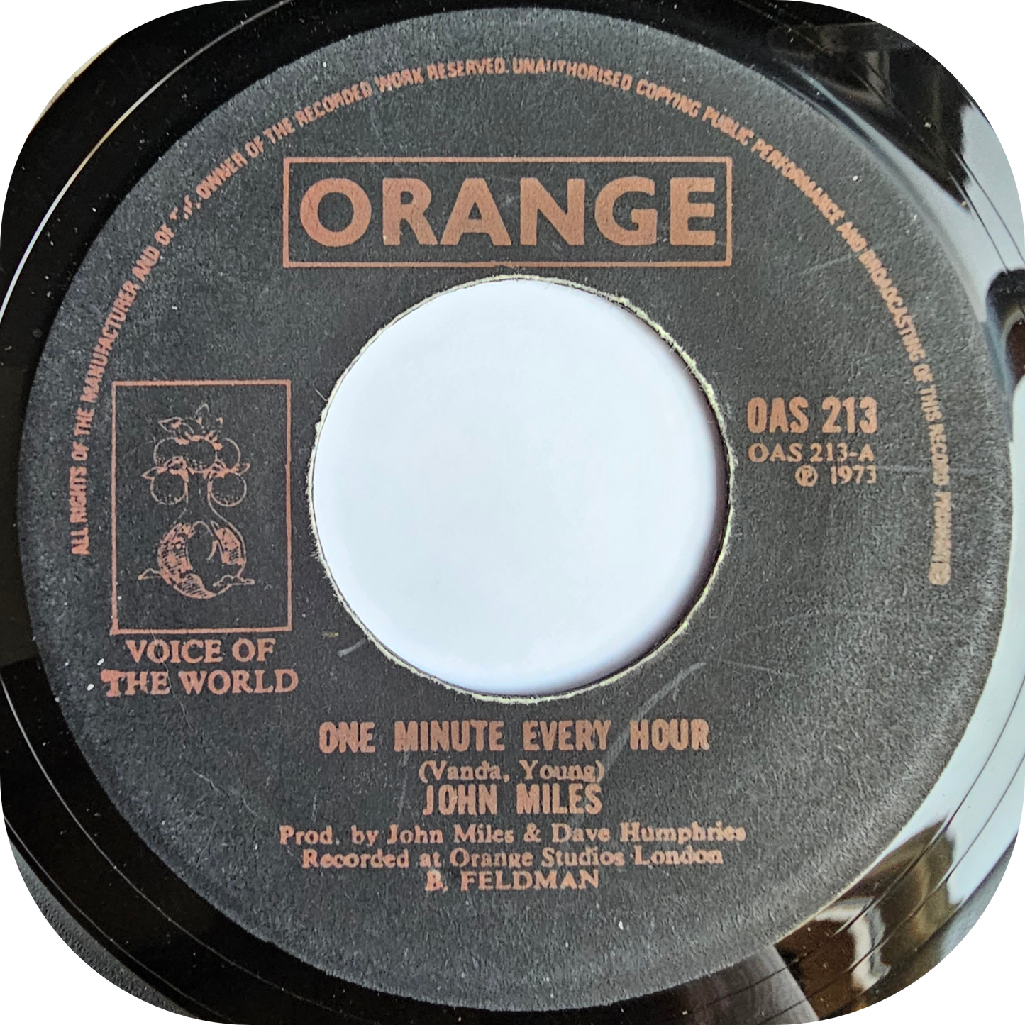 John Miles - One Minute Every Hour - Orange