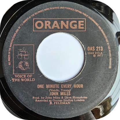 John Miles - One Minute Every Hour - Orange