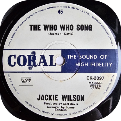 Jackie Wilson - The Who Who Song - Coral