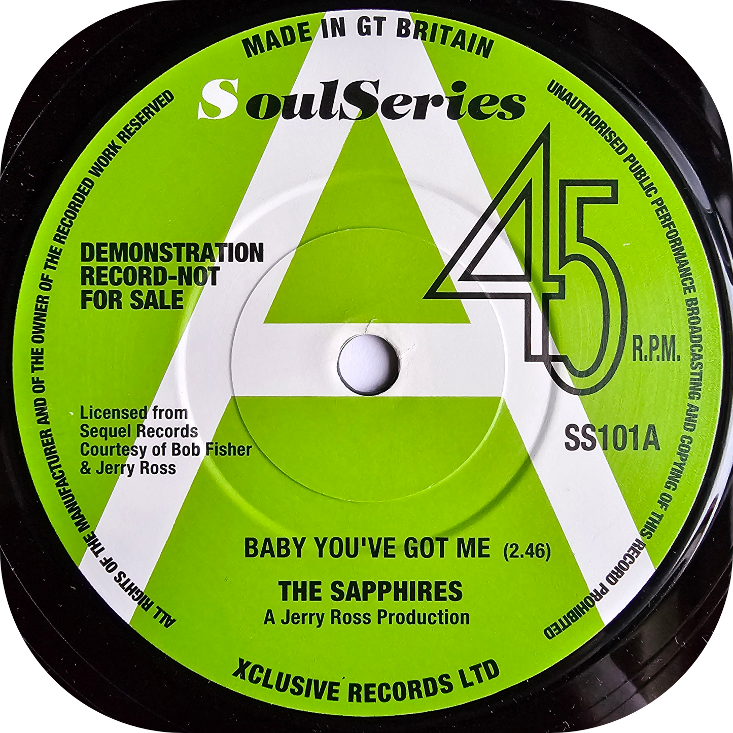 Sapphires, The - Baby You've Got Me - Soul Series DEMO