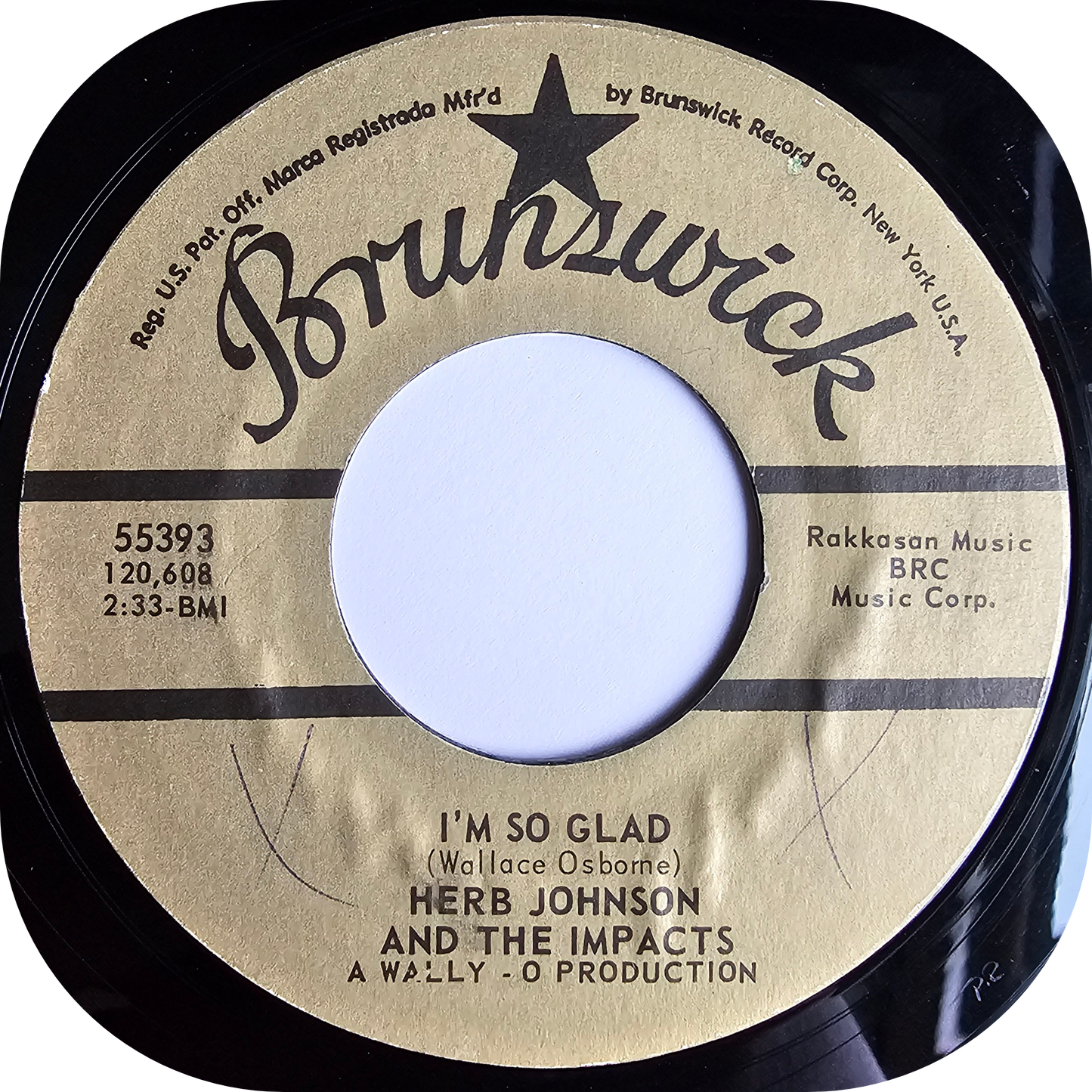 Herb Johnson - I'm So Glad - Brunswick