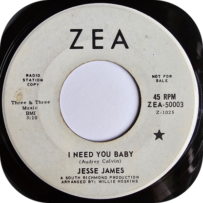 Jesse James - I Need You Baby - Zea DEMO