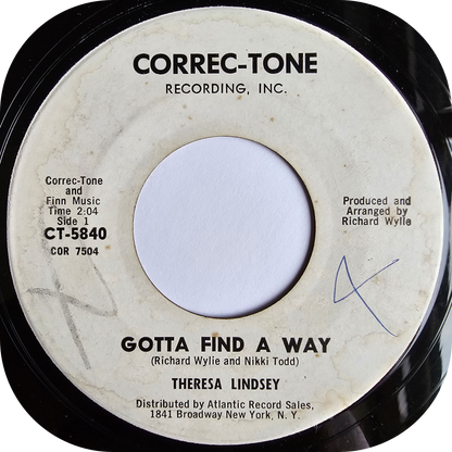 Theresa Lindsey - Gotta Find A Way - Correc-tone DEMO