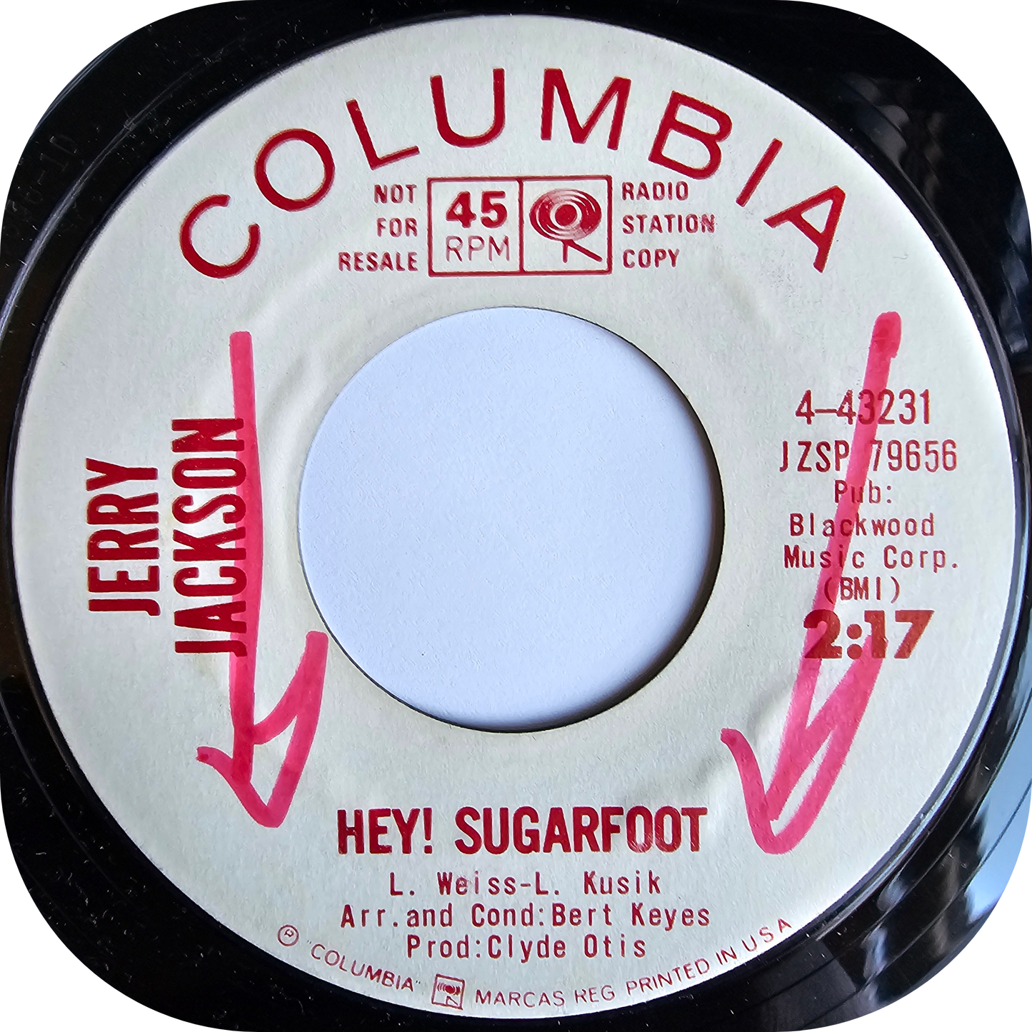 Jerry Jackson - Hey! Sugarfoot - Columbia DEMO