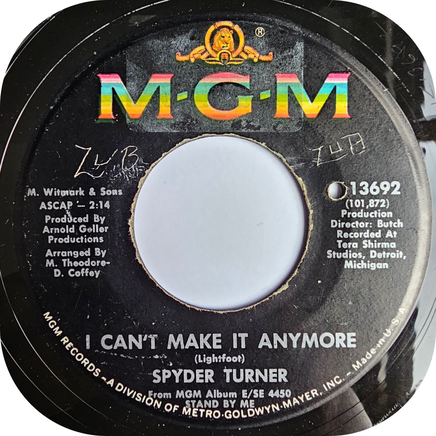 Spyder Turner - I Can't Make It Anymore - MGM