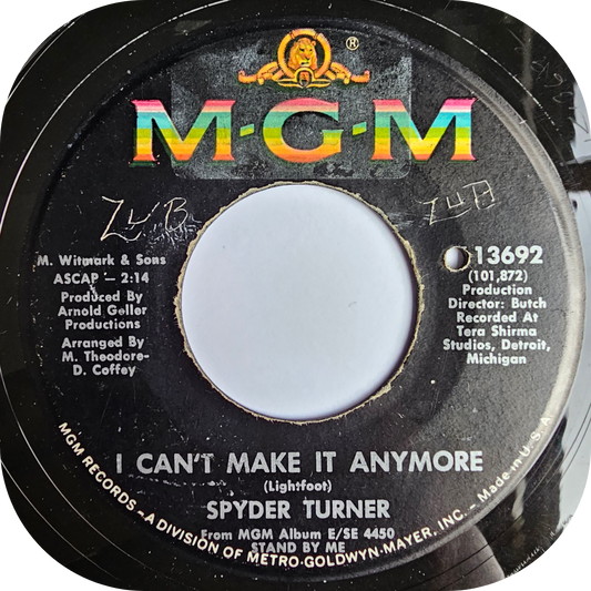 Spyder Turner - I Can't Make It Anymore - MGM