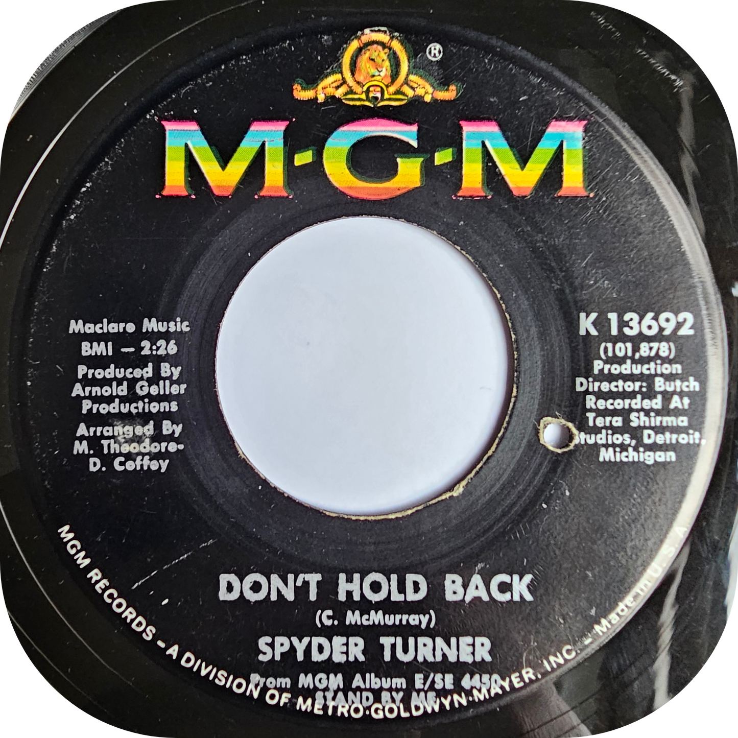 Spyder Turner - I Can't Make It Anymore - MGM