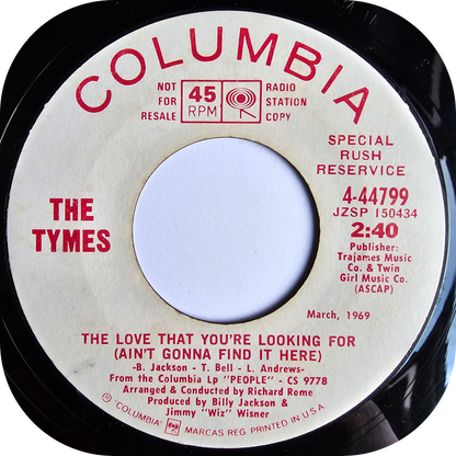 Tymes, The - The Love That You're Looking For - Columbia DEMO