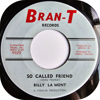 Billy La Mont - So Called Friend - Bran-T