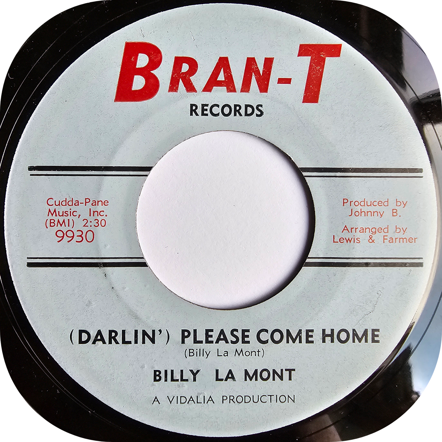 Billy La Mont - So Called Friend - Bran-T