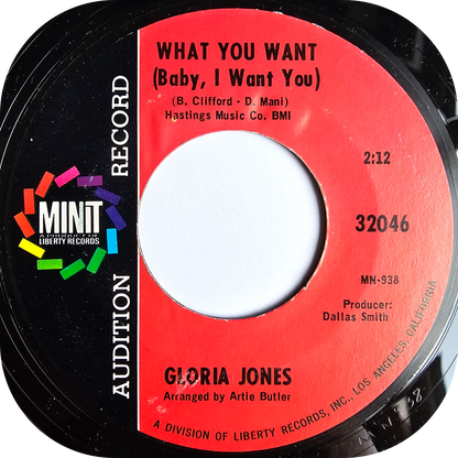 Gloria Jones - What You Want - Minit DEMO