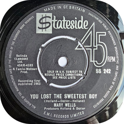 Mary Wells - You Lost The Sweetest Boy - Stateside