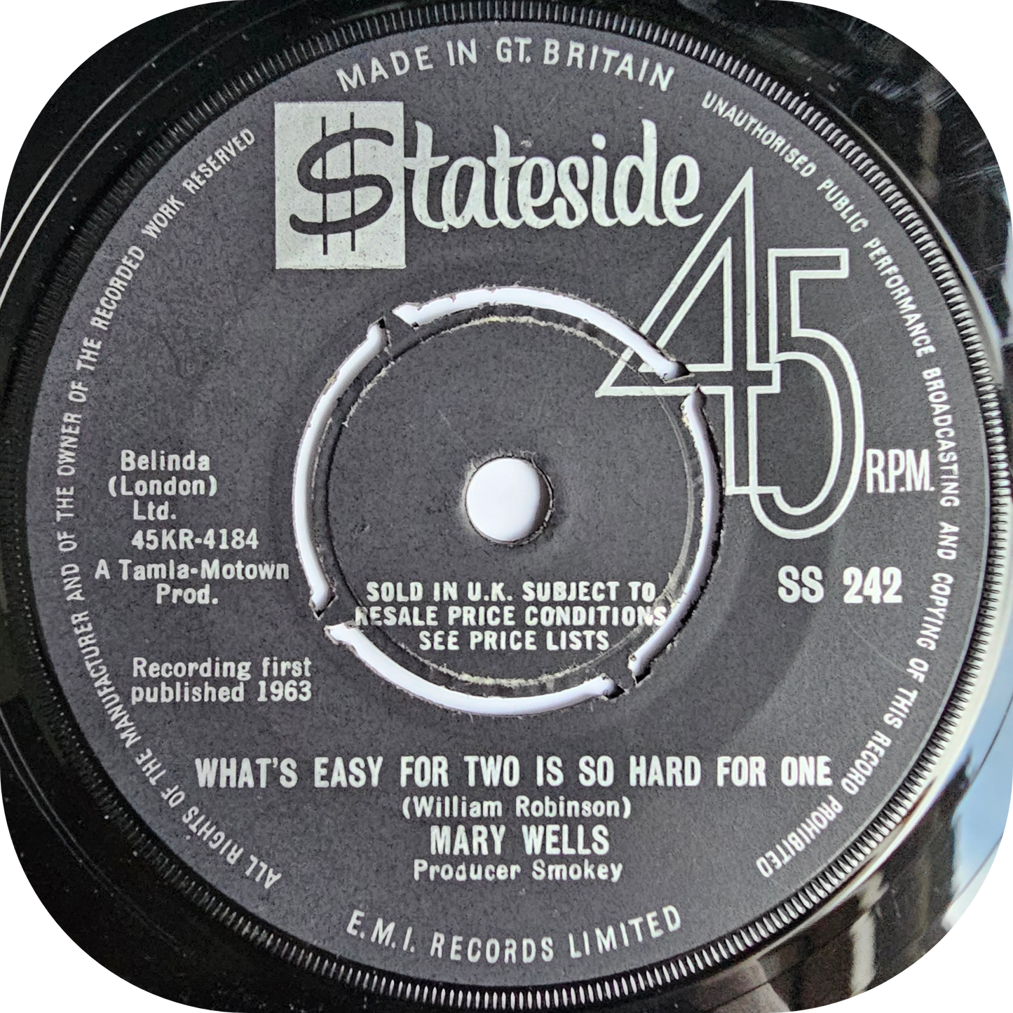 Mary Wells - You Lost The Sweetest Boy - Stateside