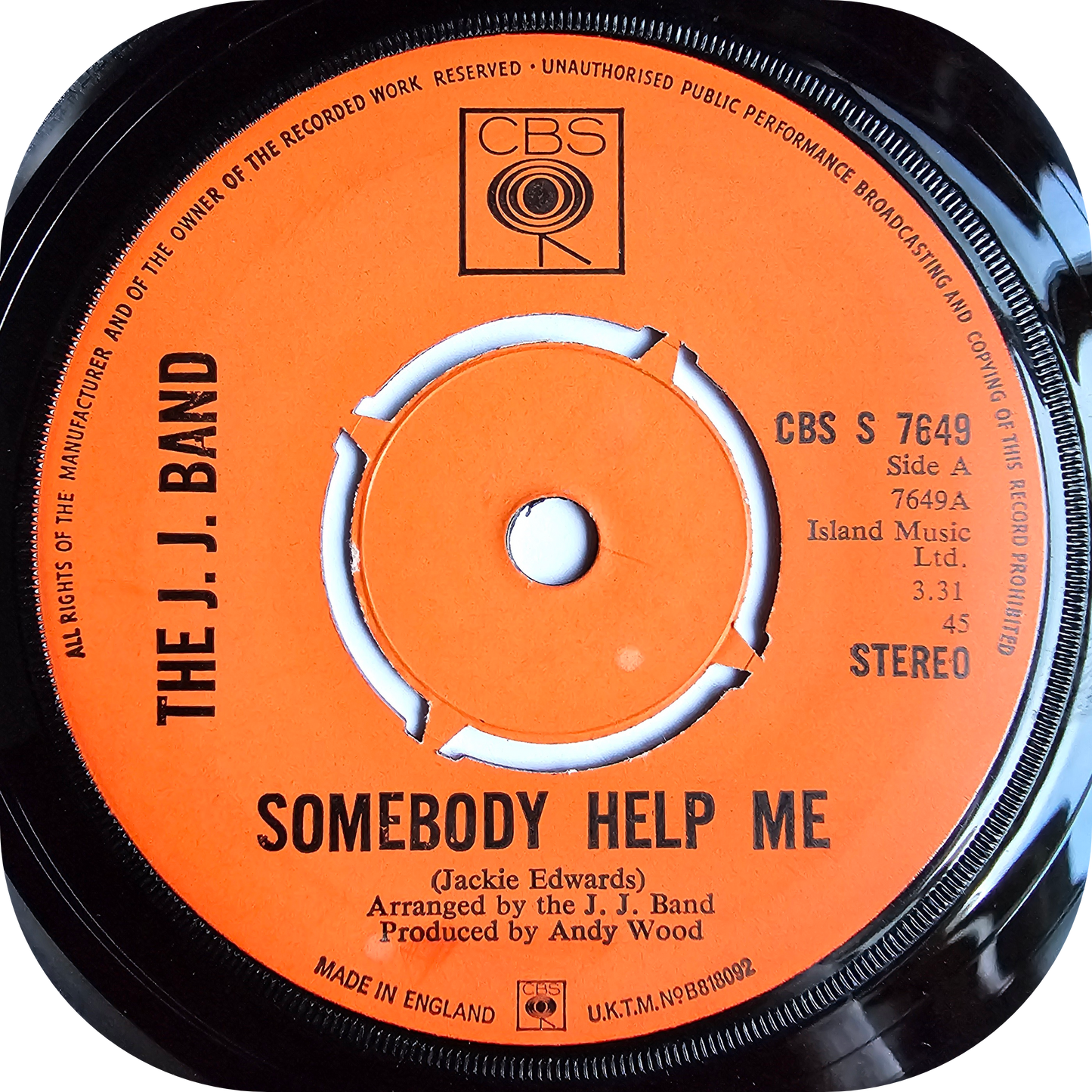 The JJ Band - Somebody Help Me - CBS