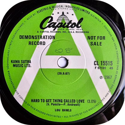 Lou Rawls - Hard To Get Thing Called Love - Capitol DEMO