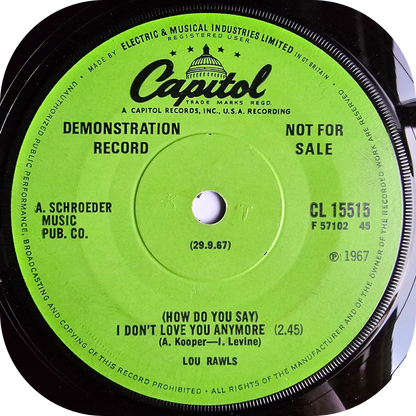 Lou Rawls - Hard To Get Thing Called Love - Capitol DEMO