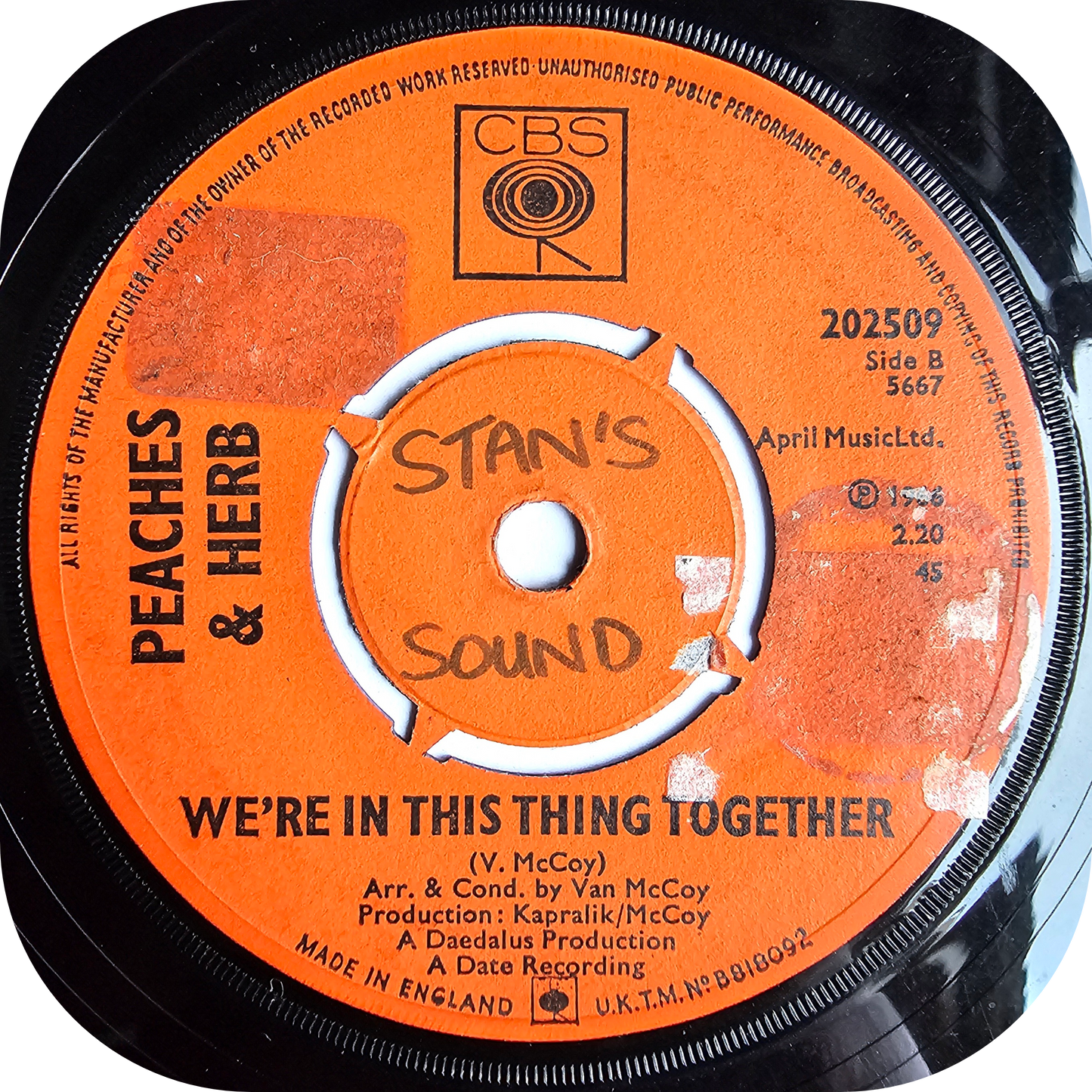 Peaches & Herb - We're In This Thing Together - CBS