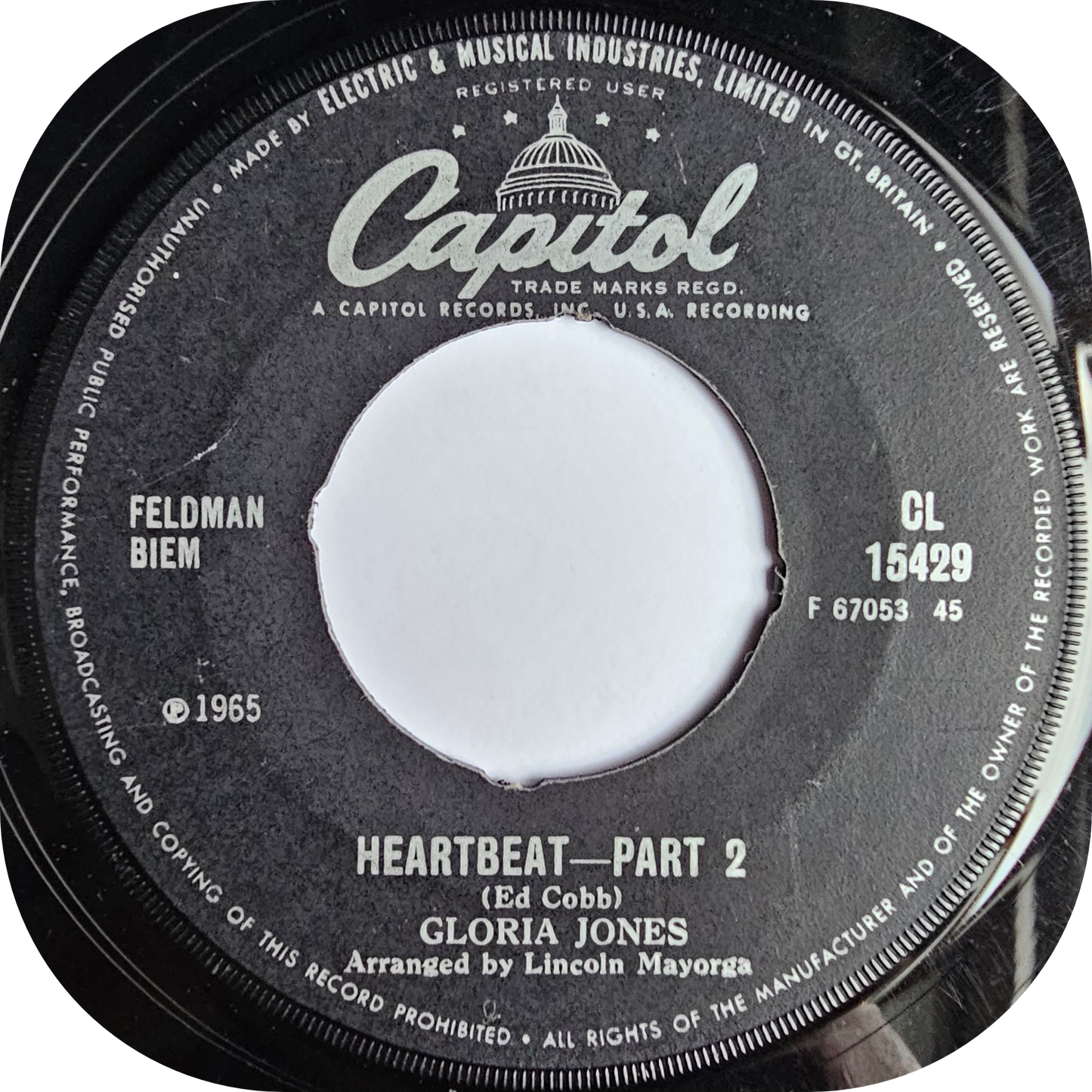 Gloria Jones - Heartbeat - Capitol