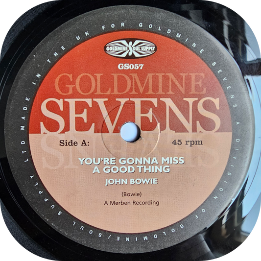 John Bowie - You're Gonna Miss A Good Thing - Goldmine 7's