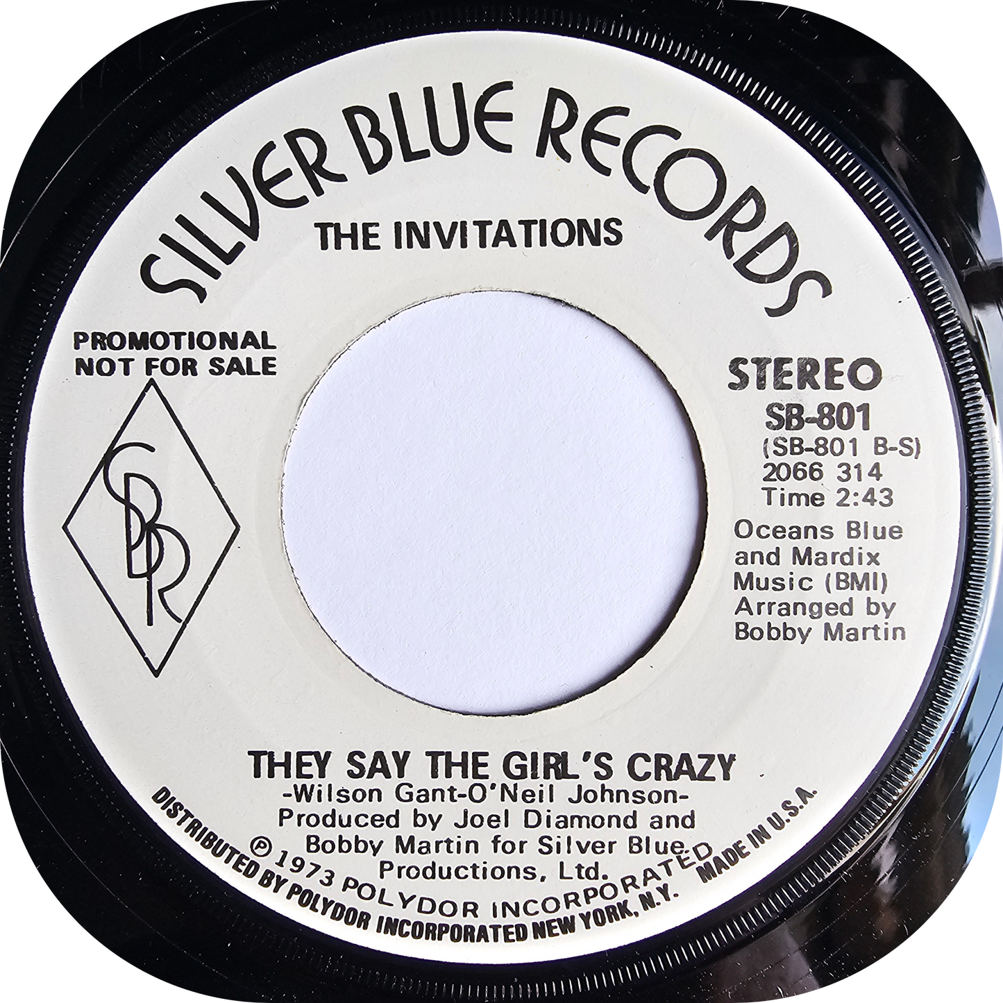 Invitations, The - They Say The Girl's Crazy - Silver Blue DEMO