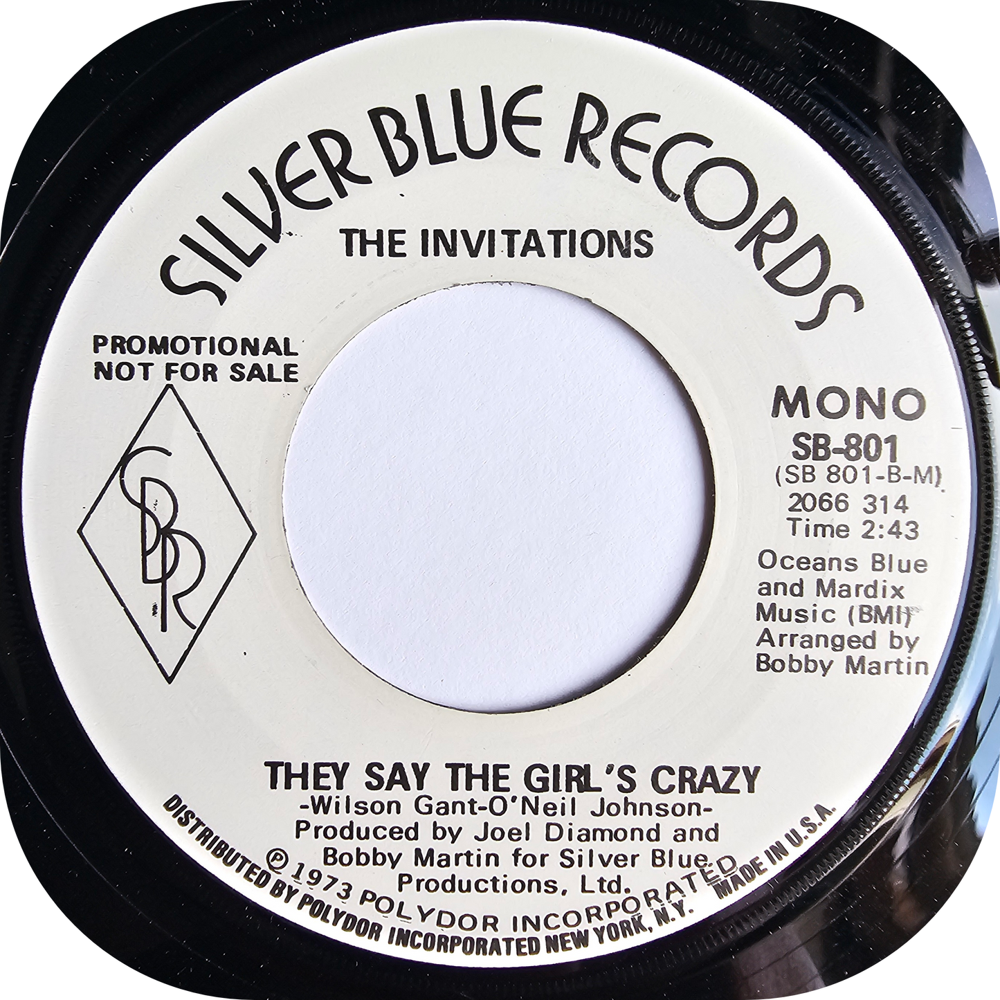 Invitations, The - They Say The Girl's Crazy - Silver Blue DEMO