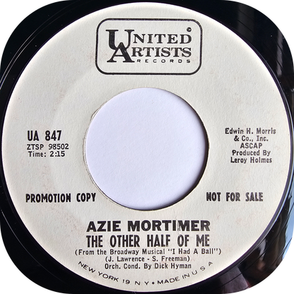 Azie Mortimer - You're Ashamed Of Me - United Artists DEMO