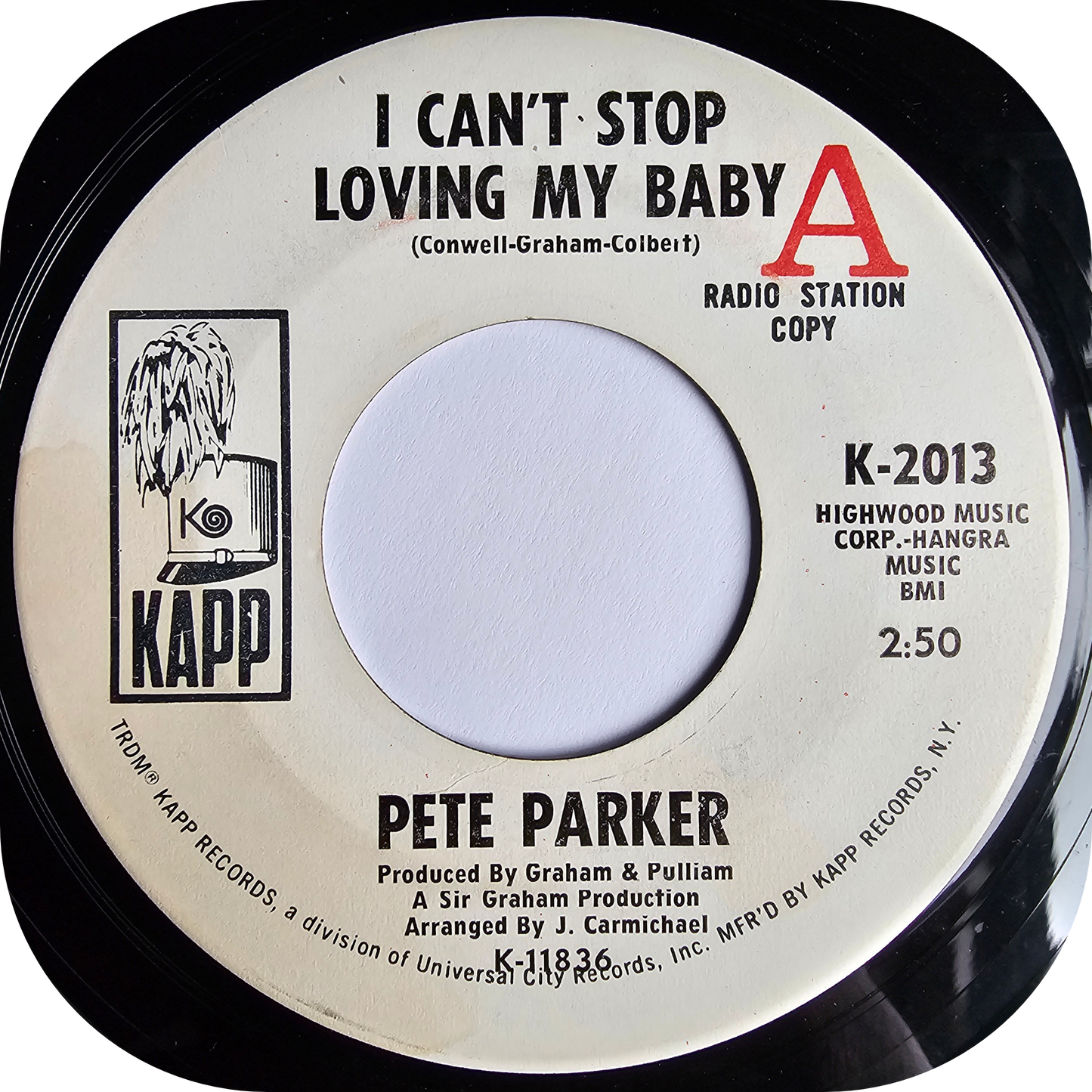 Pete Parker - I Can't Stop Loving My Baby - Kapp DEMO