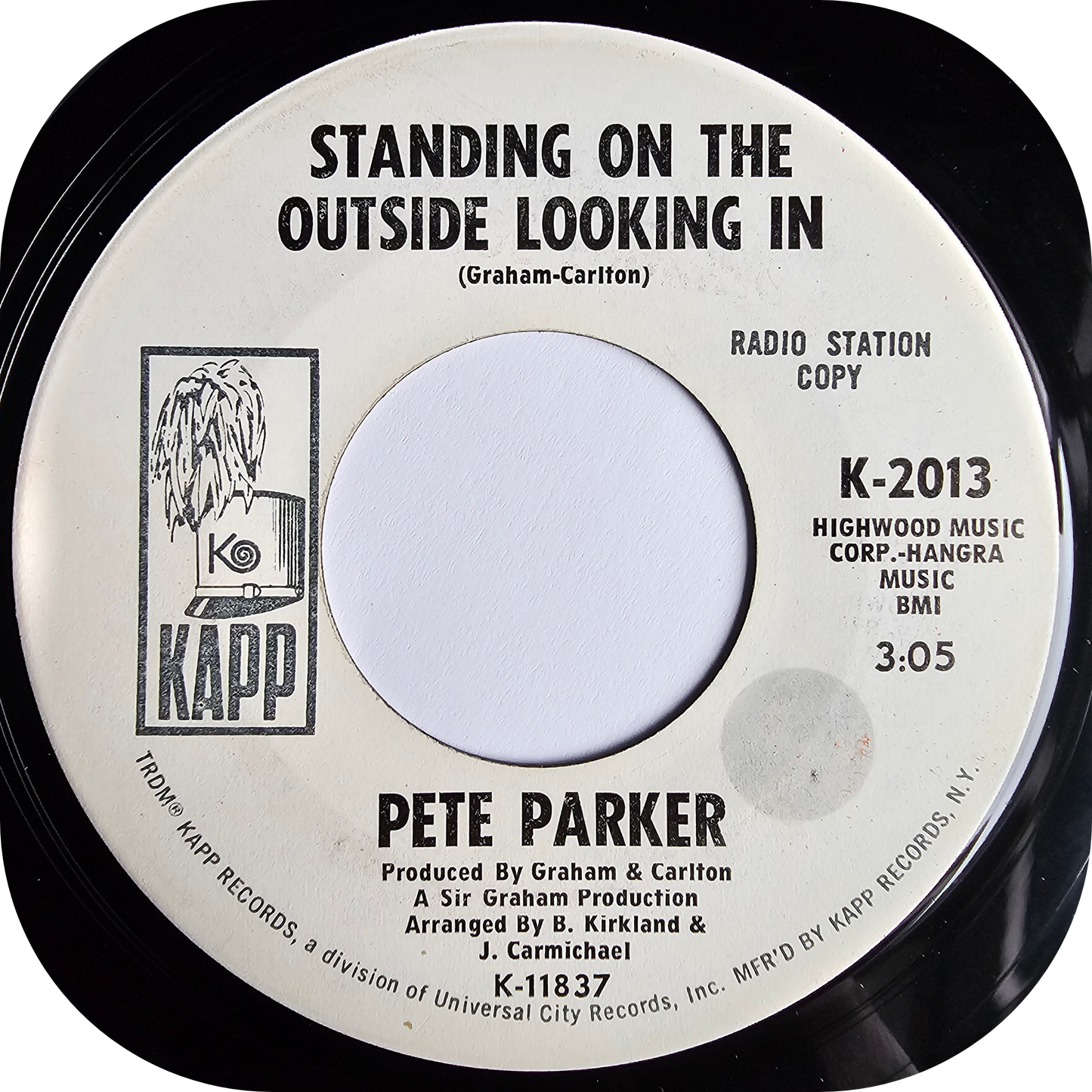 Pete Parker - I Can't Stop Loving My Baby - Kapp DEMO