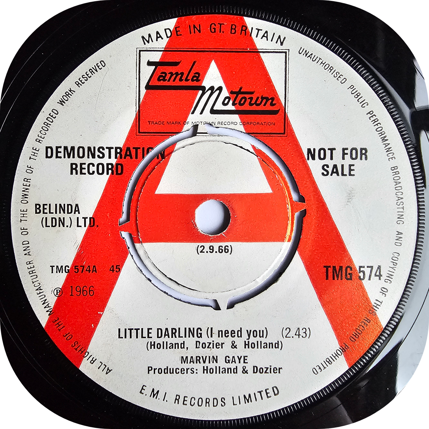 Marvin Gaye - Little Darling - Tamla Motown DEMO