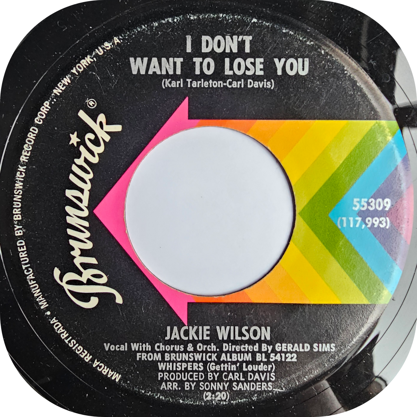Jackie Wilson - I Don't Want To Lose You - Brunswick