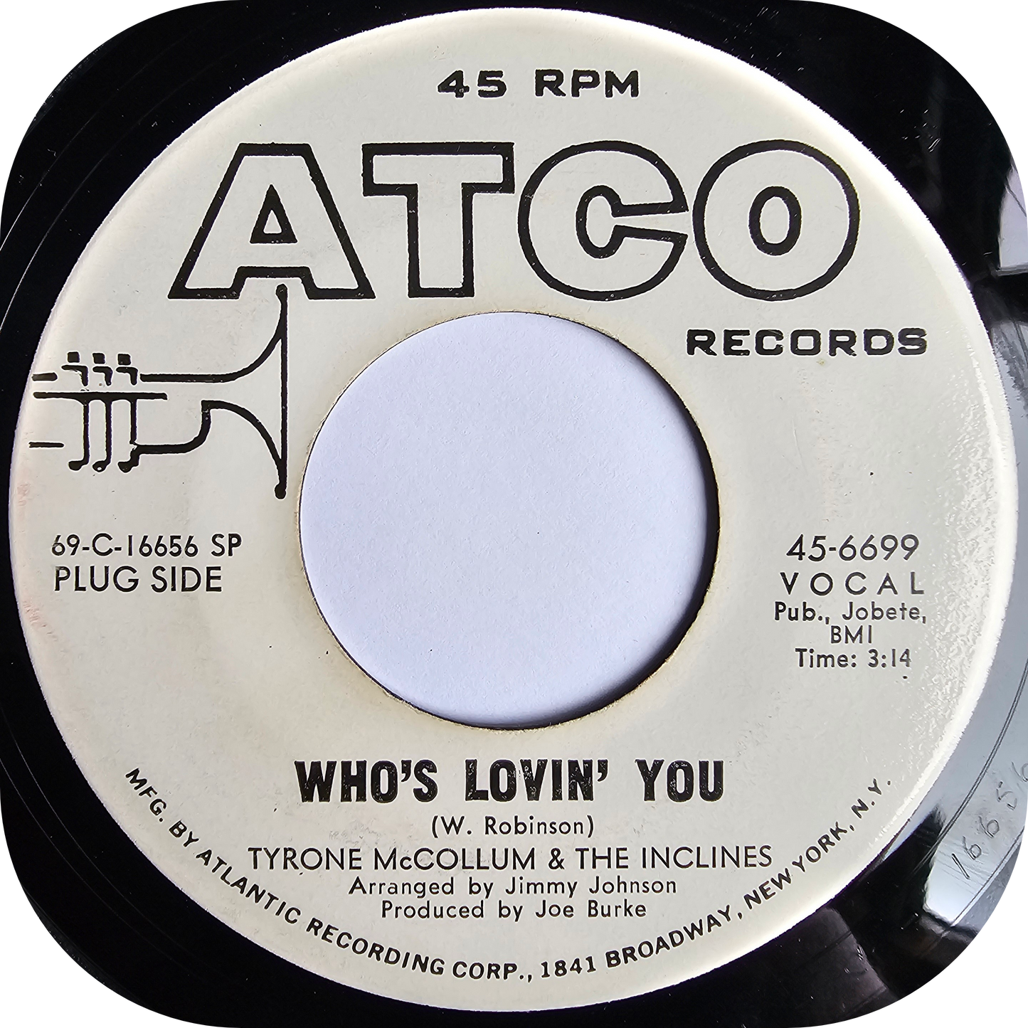Tyrone McCollum - I Don't Want To Cry - Atco DEMO