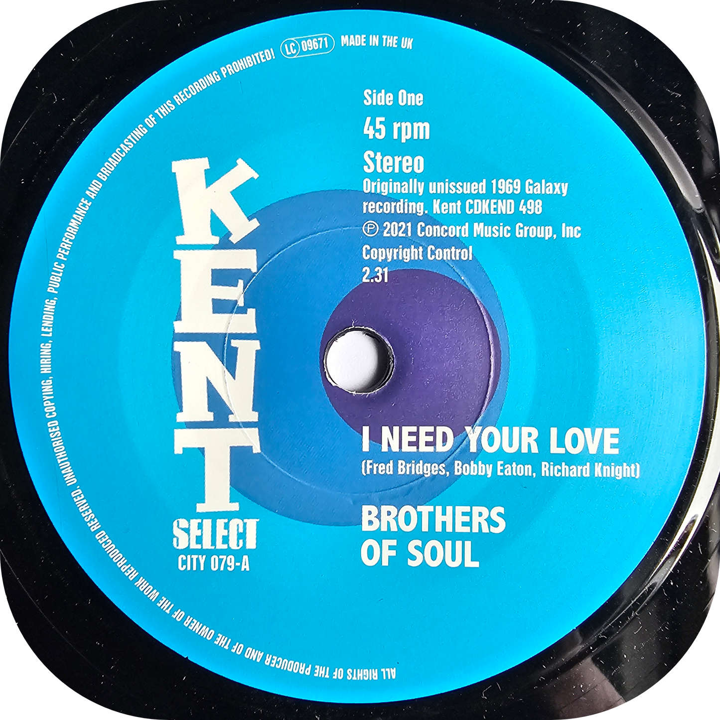 Brothers Of Soul - I Need Your Love - Kent
