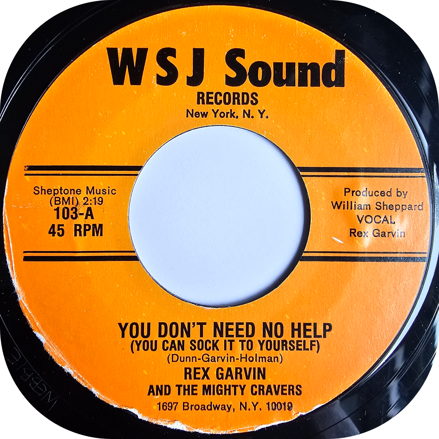 Rex Garvin - You Don't Need No Help - WSJ