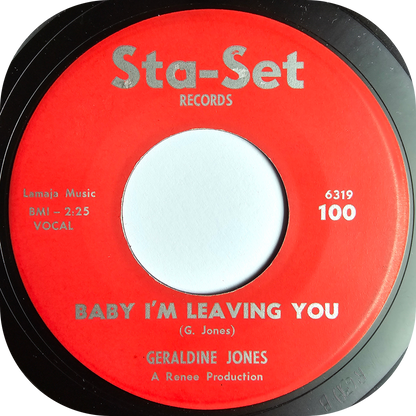 Geraldine Jones - Baby I'm Leaving You - Sta-Set