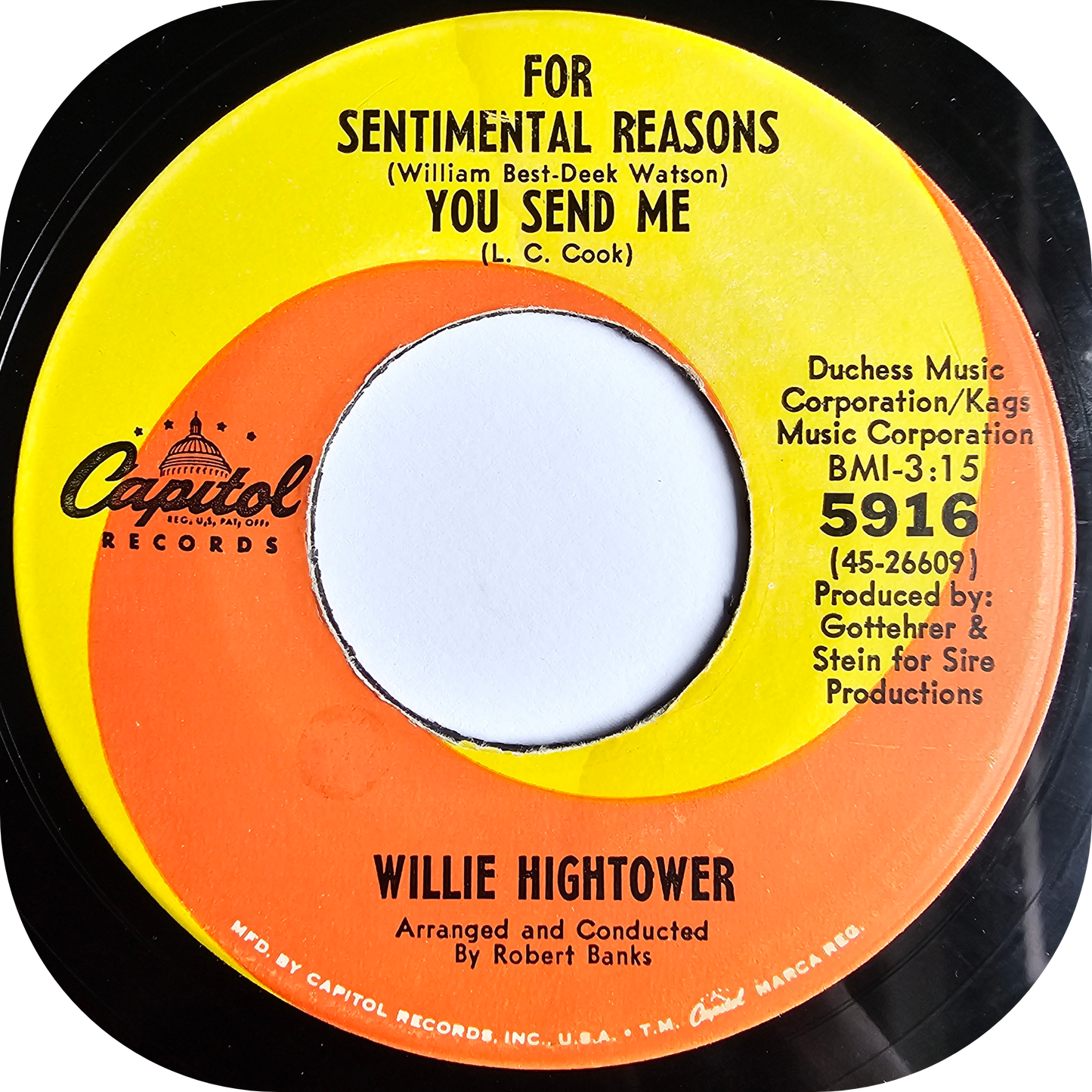 Willie Hightower - Because I Love You - Capitol