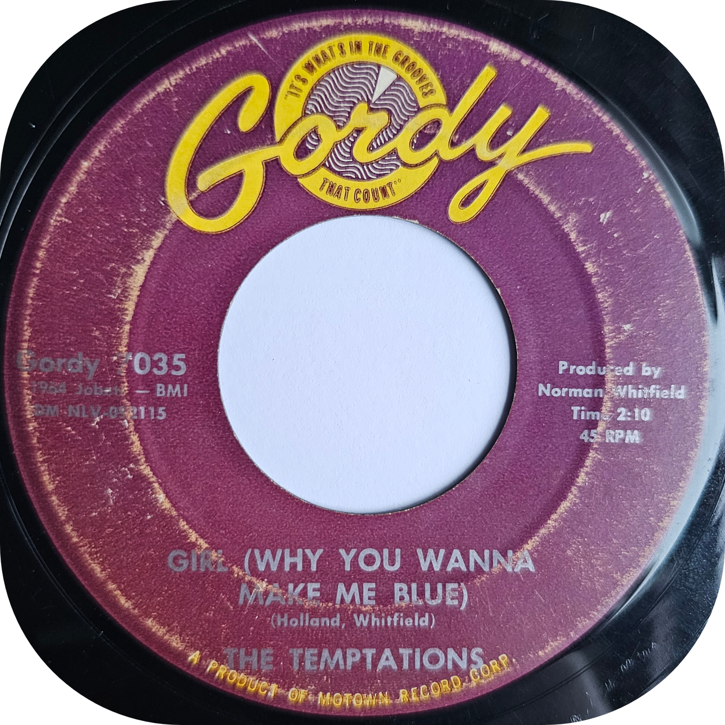 Temptations, The - Girl (Why You Wanna Make Me Blue) - Gordy