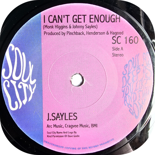 Johnny Sayles - I Can't Get Enough - Soul City