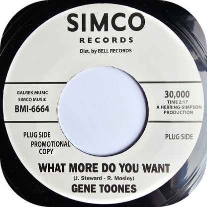 Gene Toones - What More Do You Want - Simco