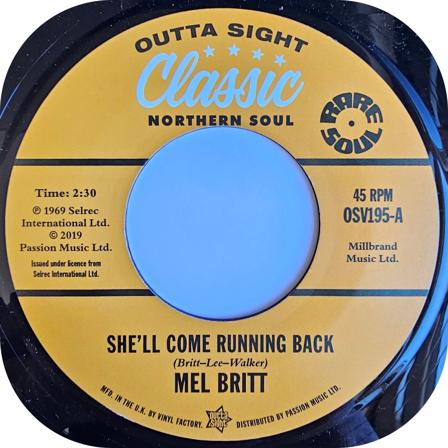Mel Britt - She'll Come Running Back - Outta Sight