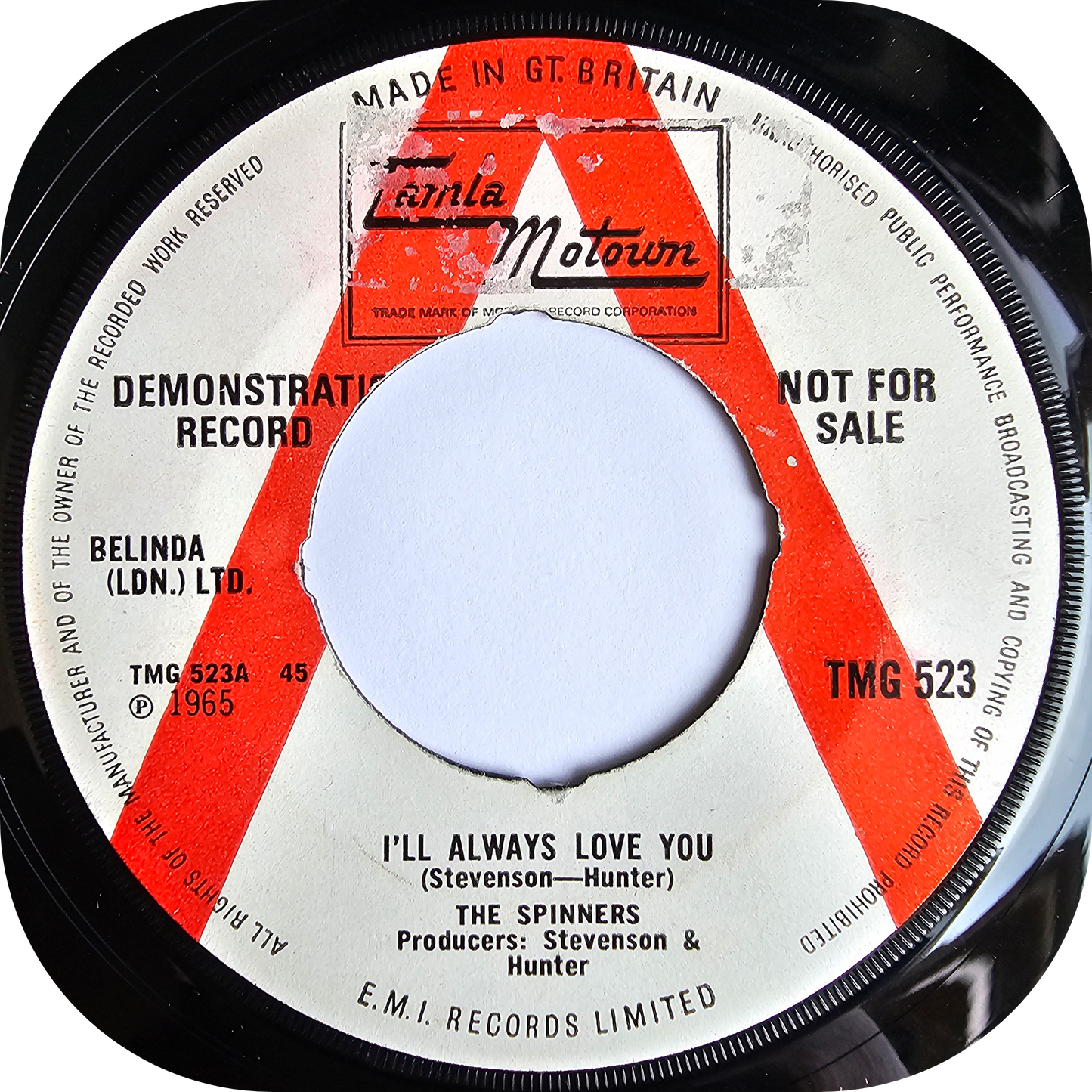 Spinners, The - I'll Always Love You - Tamla Motown DEMO