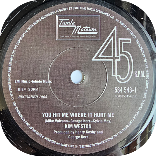 Kim Weston - You Hit Me Where It Hurt Me - Tamla Motown