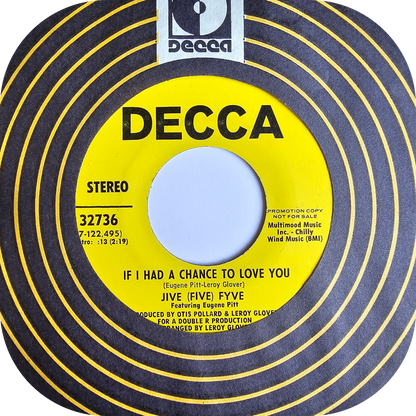 Jive (Five) Fyve - If I Had A Chance To Love You - Decca DEMO
