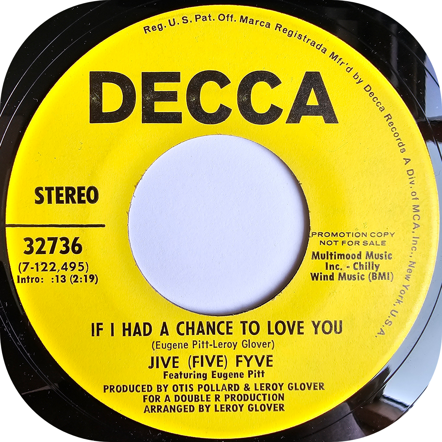 Jive (Five) Fyve - If I Had A Chance To Love You - Decca DEMO