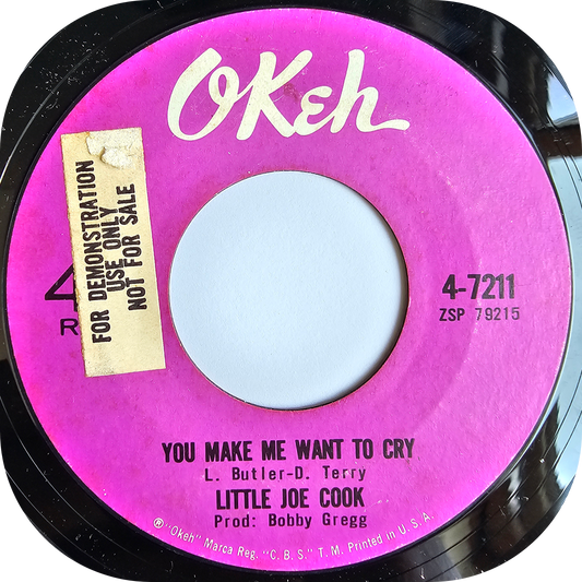 Little Joe Cook - You Make Me Want To Cry - Okeh