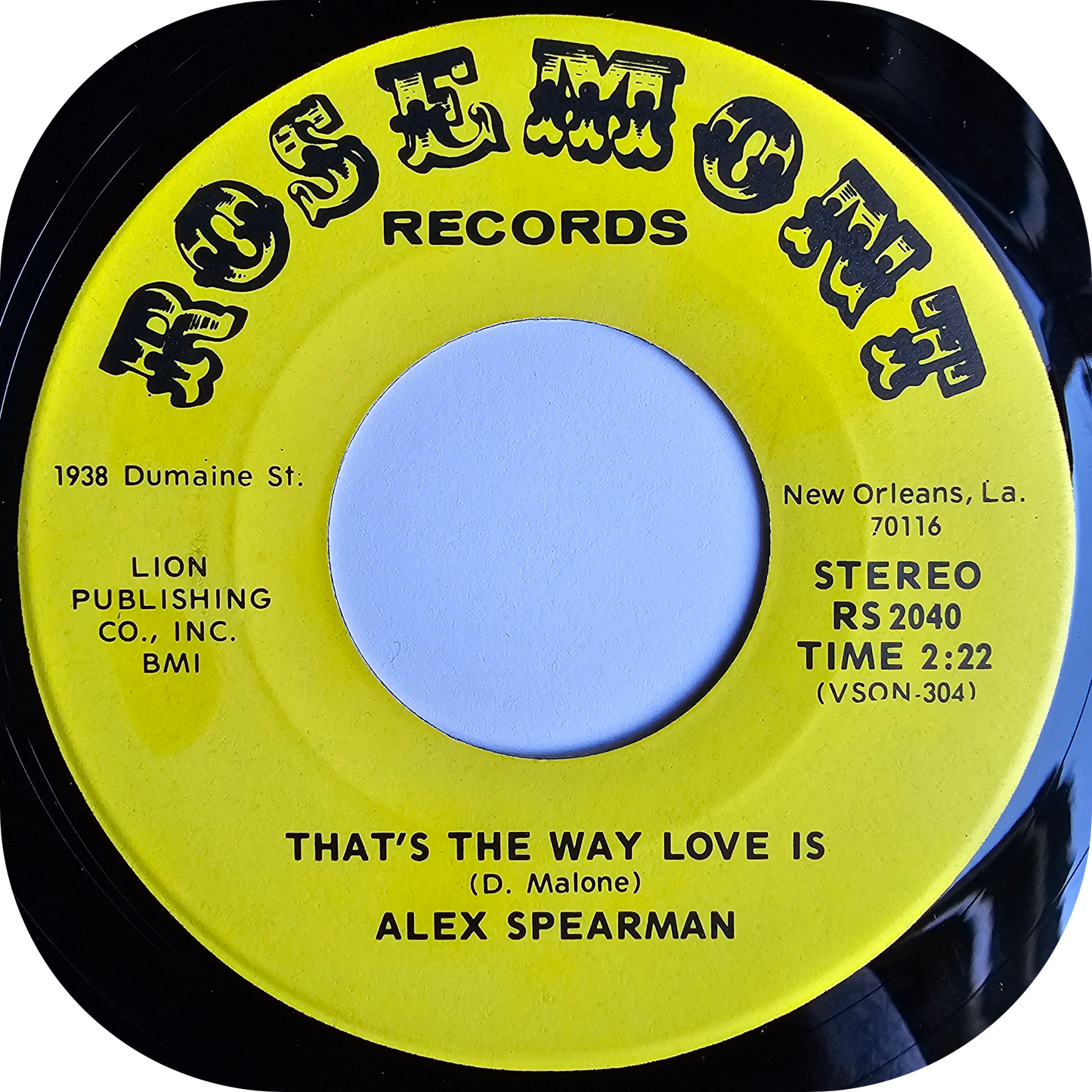 Alex Spearman - That's The Way Love Is - Rosemont