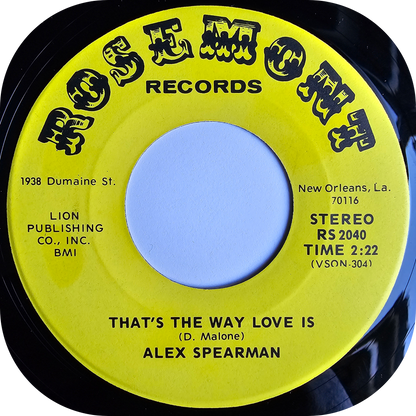 Alex Spearman - That's The Way Love Is - Rosemont